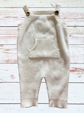 Homegrown by Gymboree 0-3 Month Cream Cloth Overalls